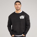 Avant Garde Mens Fielle Logo Relaxed Fit Crew Neck Jumper Black