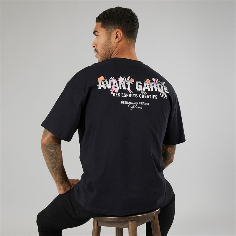 Avant Garde Mens Gradient T-Shirt Black - Image 1