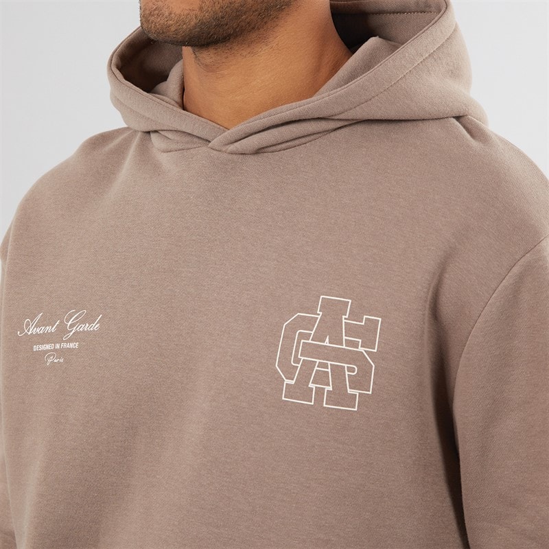 Avant Garde Mens Emblem Hoodie Mink - Image 5