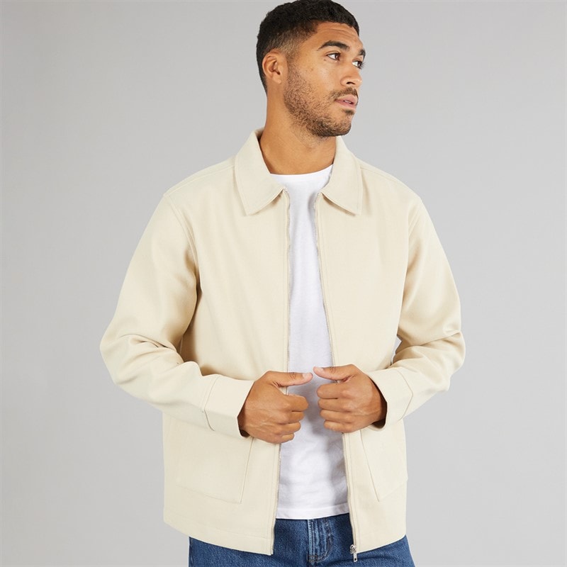 Avant Garde Mens Gunnar Brushed Overshirt Stone - Image 1