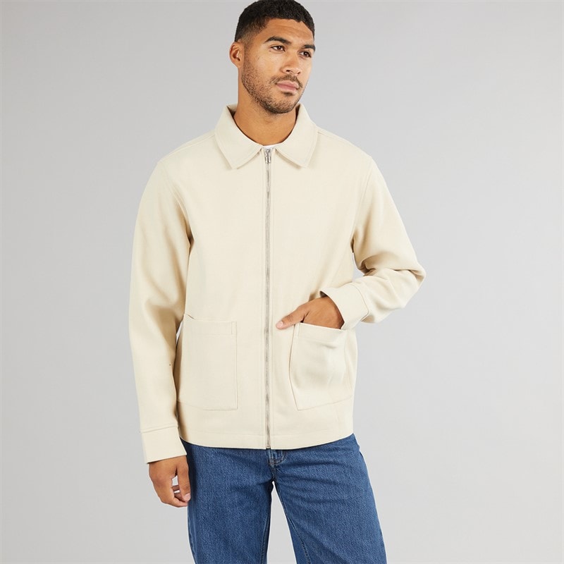 Avant Garde Mens Gunnar Brushed Overshirt Stone - Image 3