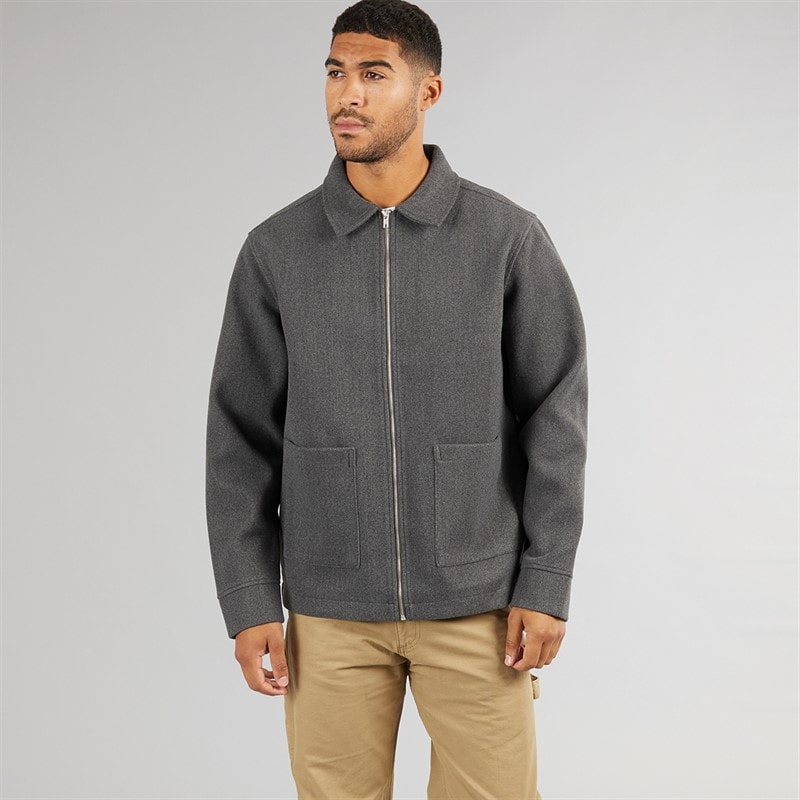 Avant Garde Mens Gunnar Brushed Overshirt Charcoal - Image 3