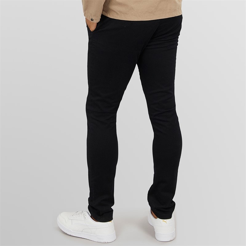 Avant Garde Mens Alvaro Stretch Chinos Black - Image 2