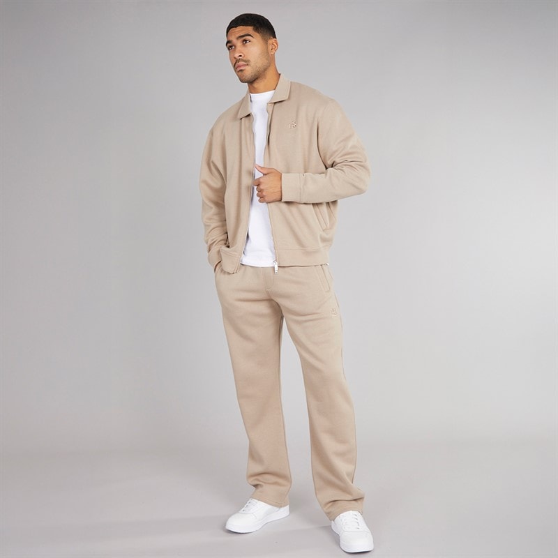 Avant Garde Mens Parker Zip Through Sweatshirt Stone - Image 4