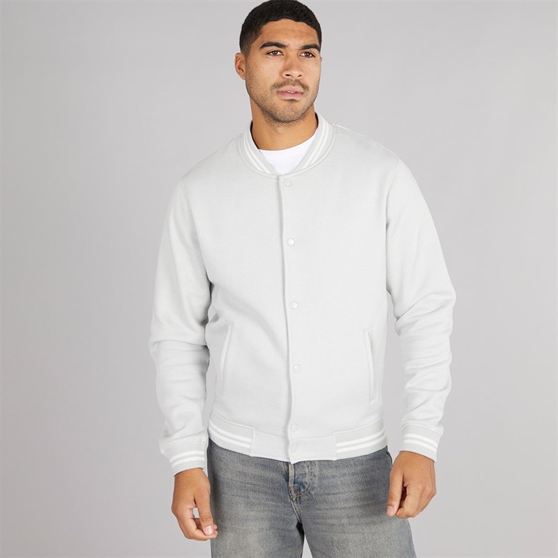 Avant Garde Mens Dickinson Bomber Jacket Light Grey - Image 3