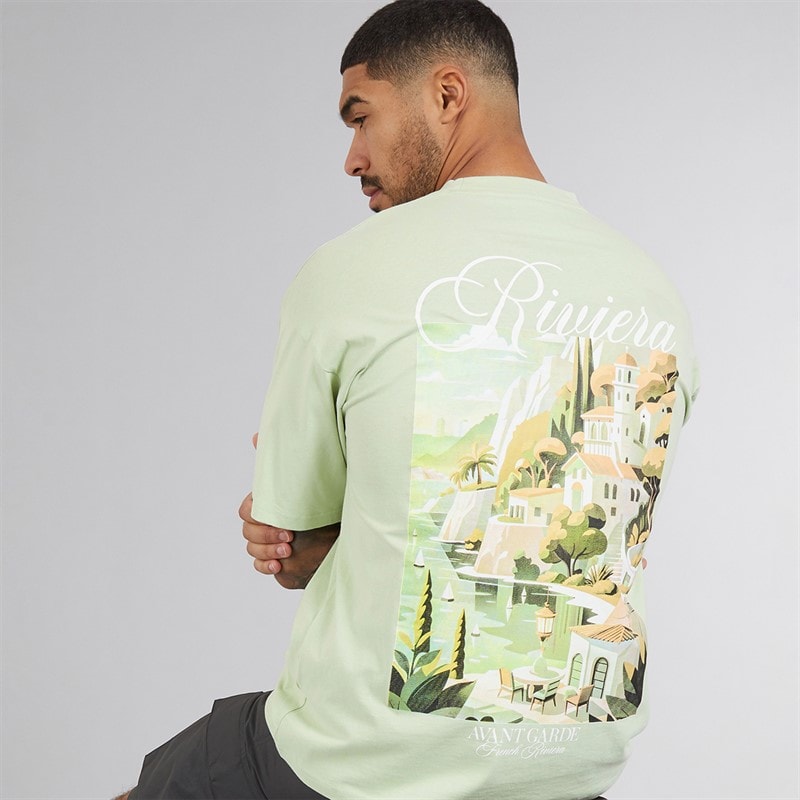 Avant Garde Mens Scape T-Shirt Seagrass