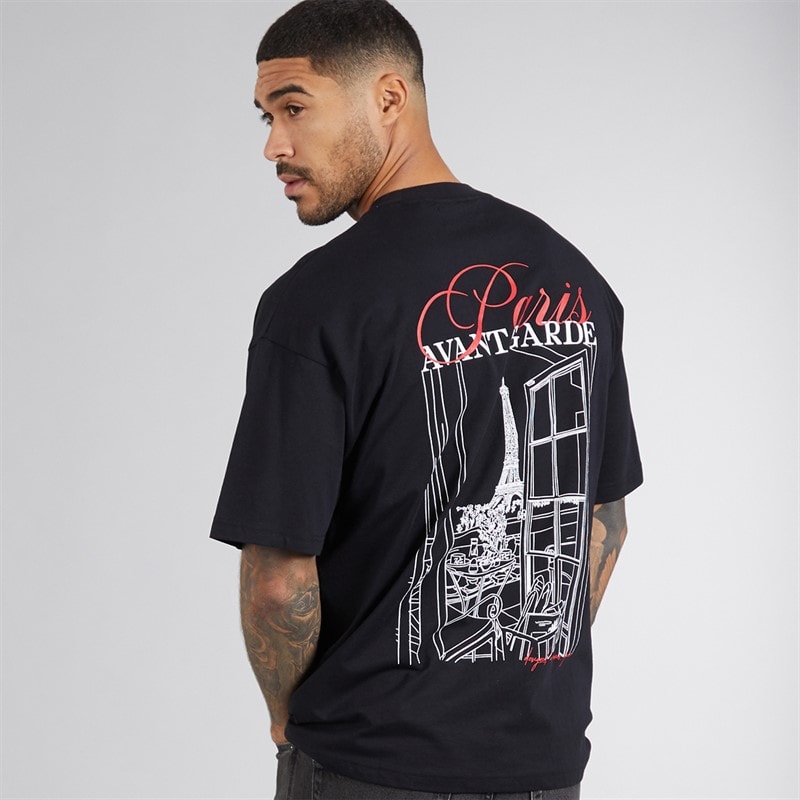 Avant Garde Mens Underline T-Shirt Jet Black