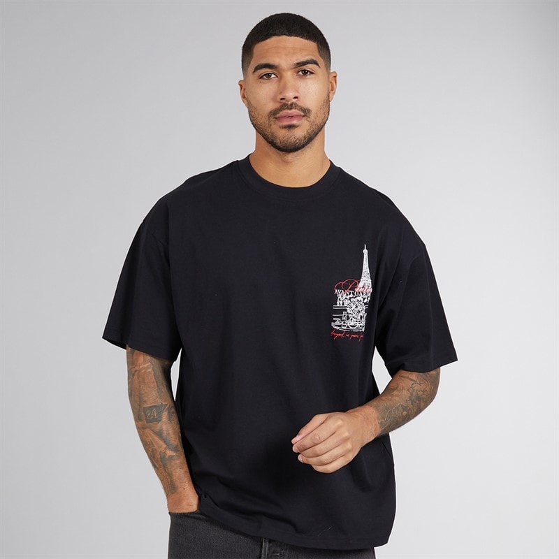 Avant Garde Mens Underline T-Shirt Jet Black - Image 2