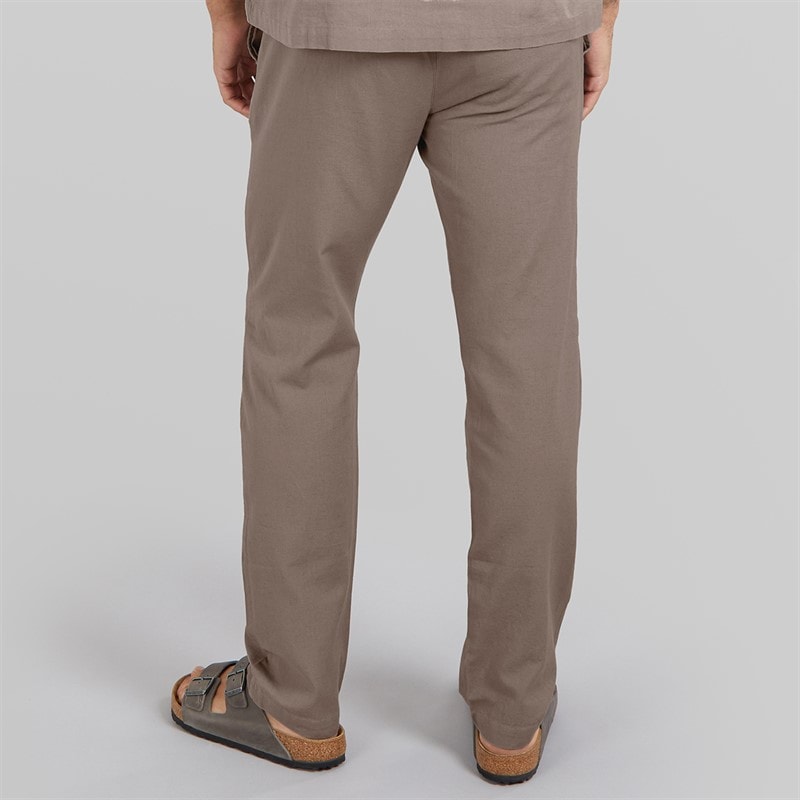 Avant Garde Mens Alberto Linen Trousers Mink - Image 2