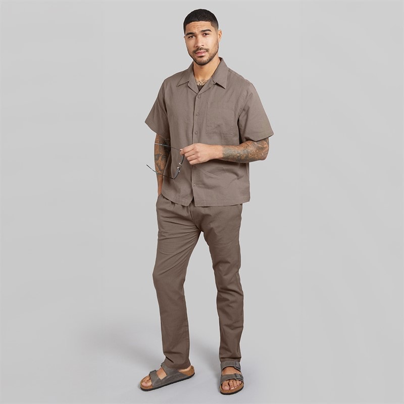 Avant Garde Mens Alberto Linen Trousers Mink - Image 3