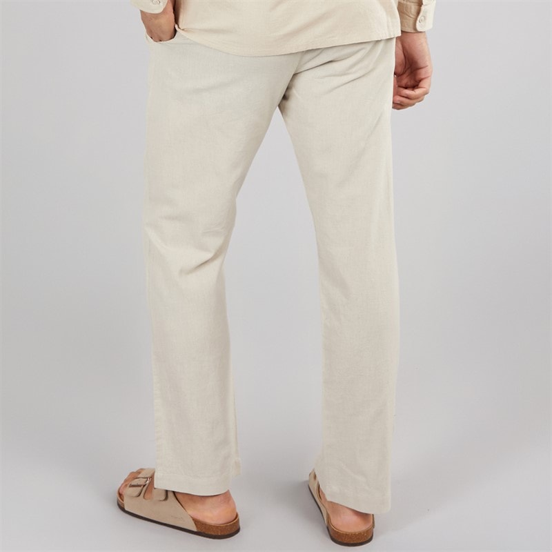 Avant Garde Mens Alberto Linen Trousers Ecru - Image 2