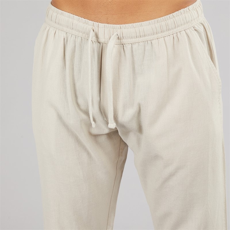Avant Garde Mens Alberto Linen Trousers Ecru - Image 3