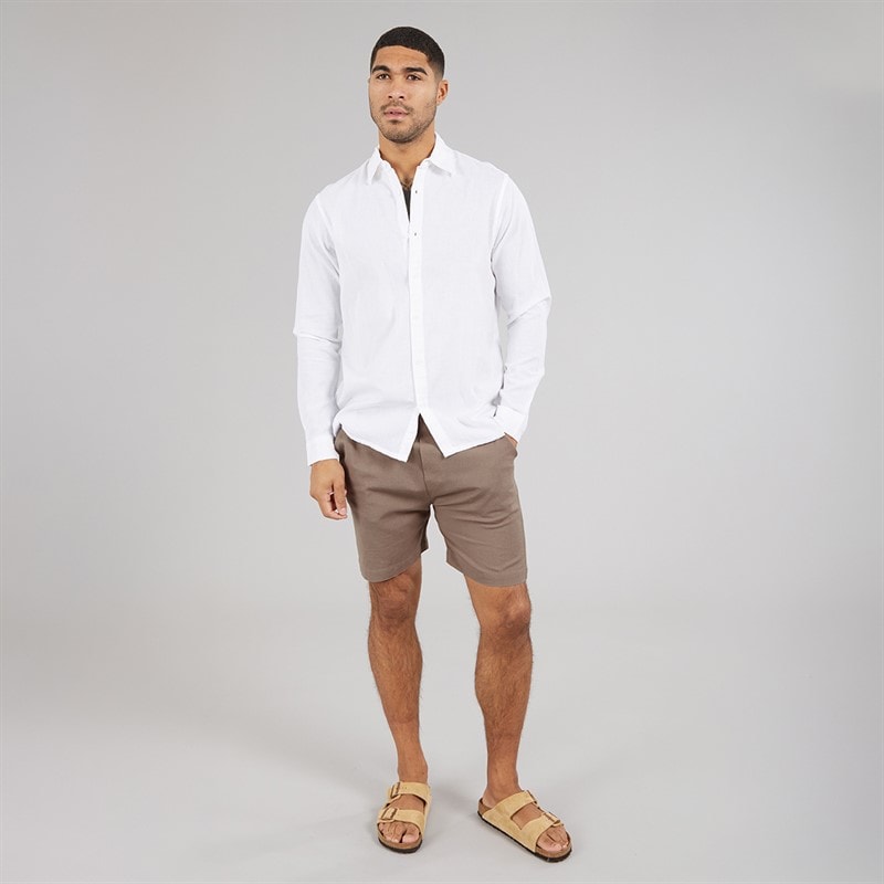 Avant Garde Mens Knight Linen Shorts Mink - Image 3