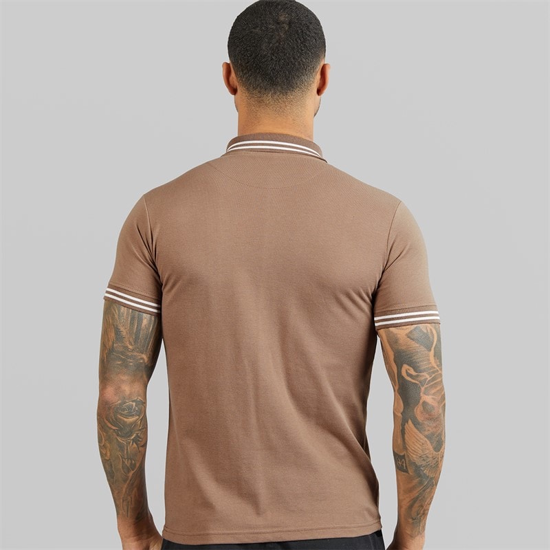 Avant Garde Mens Relate Polo Shirt Mink - Image 2