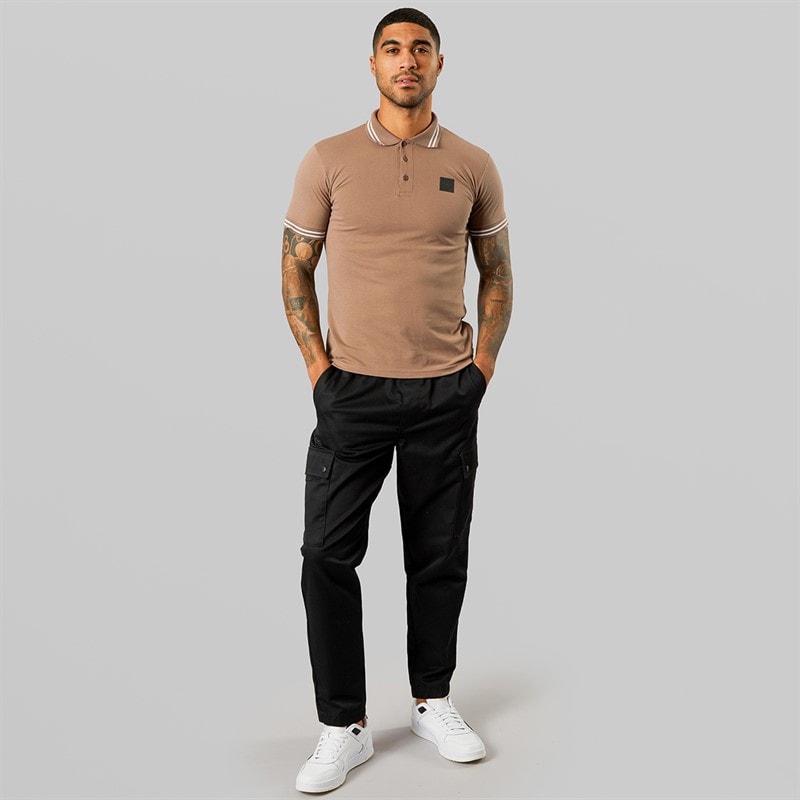 Avant Garde Mens Relate Polo Shirt Mink - Image 4