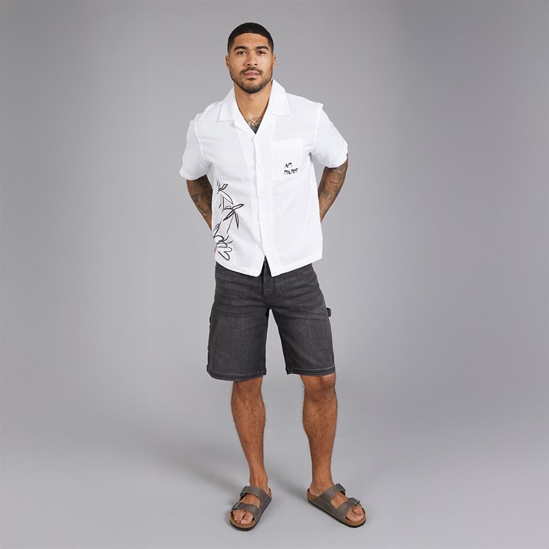 Avant Garde Mens Sketch Linen Shirt White - Image 4