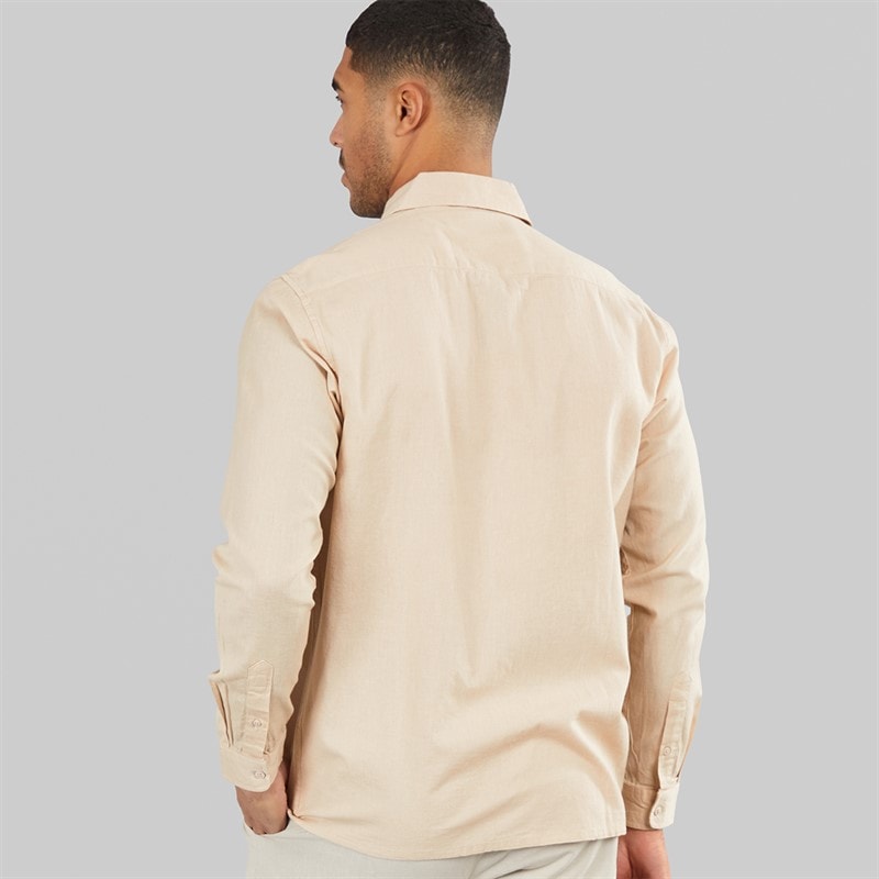 Avant Garde Mens Rustic Linen Shirt Ecru - Image 2