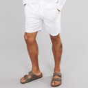 Avant Garde Mens Knight Linen Shorts White