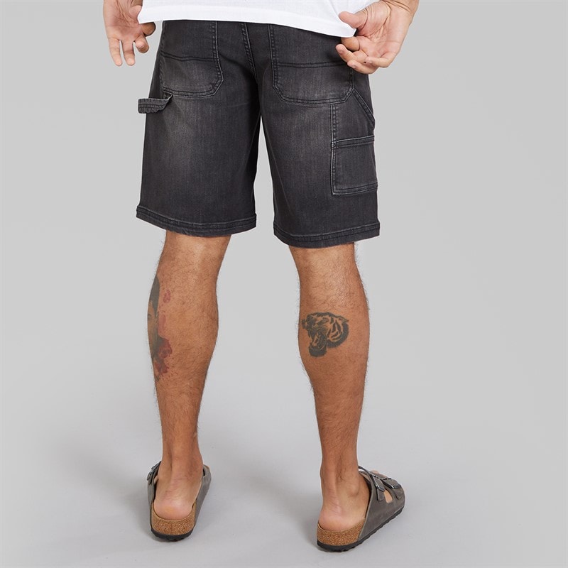Avant Garde Mens Torrez Denim Shorts Black - Image 2