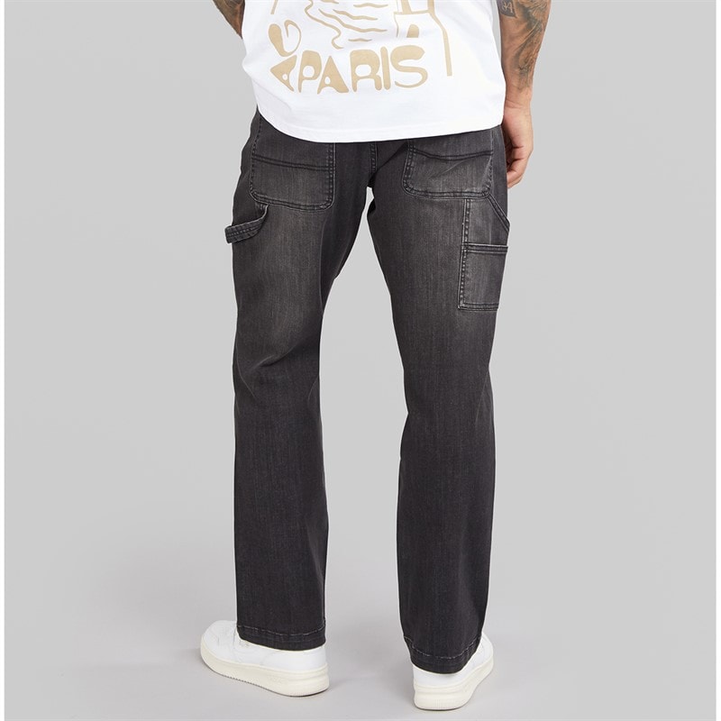 Avant Garde Mens Marquez Carpenter Jeans Black - Image 2