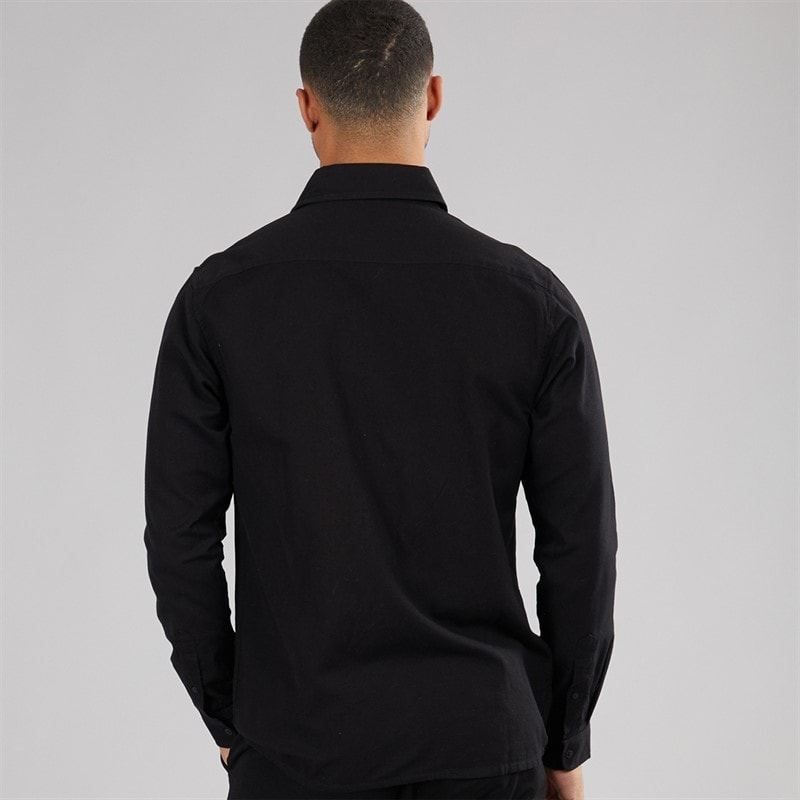 Avant Garde Mens Rustic Linen Shirt Black - Image 2