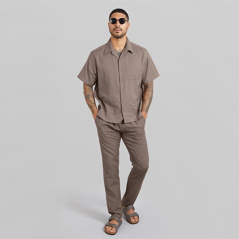 Avant Garde Mens Knight Linen Shirt Mink - Image 3