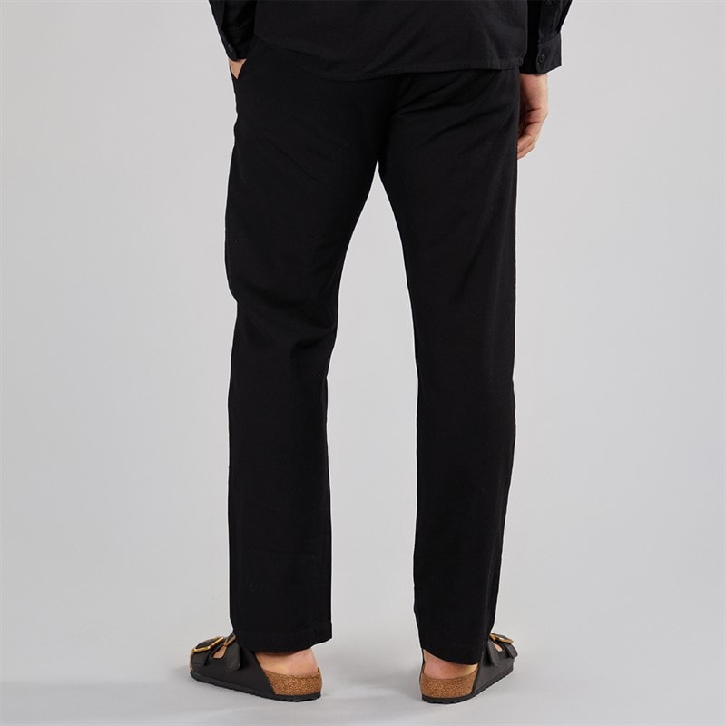 Avant Garde Mens Alberto Linen Trousers Black - Image 2