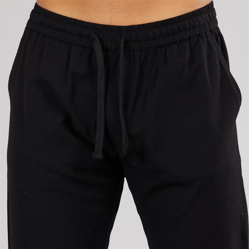 Avant Garde Mens Alberto Linen Trousers Black - Image 3