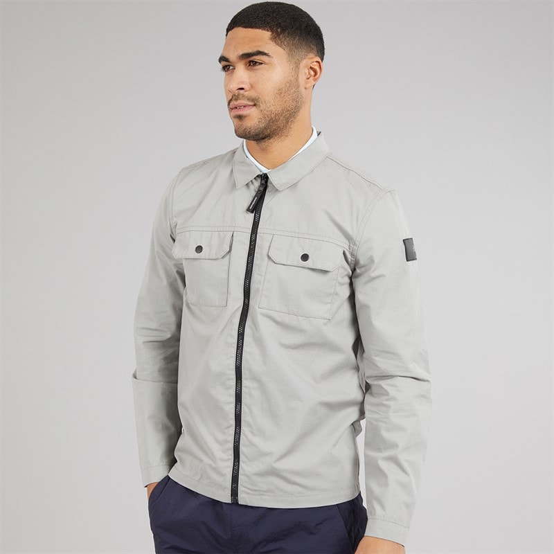 Avant Garde Mens Arden Overshirt Ice Grey - Image 3