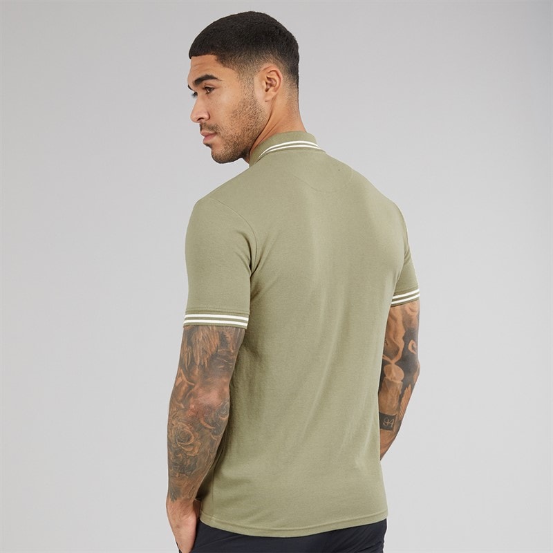 Avant Garde Mens Delta Polo Shirt Sage - Image 2