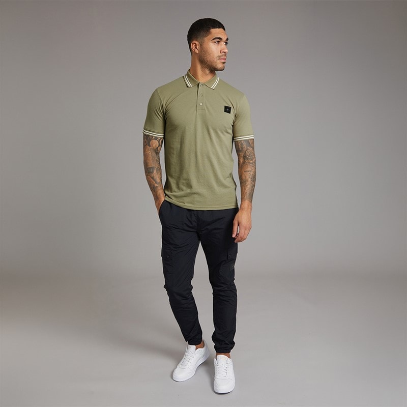 Avant Garde Mens Delta Polo Shirt Sage - Image 3