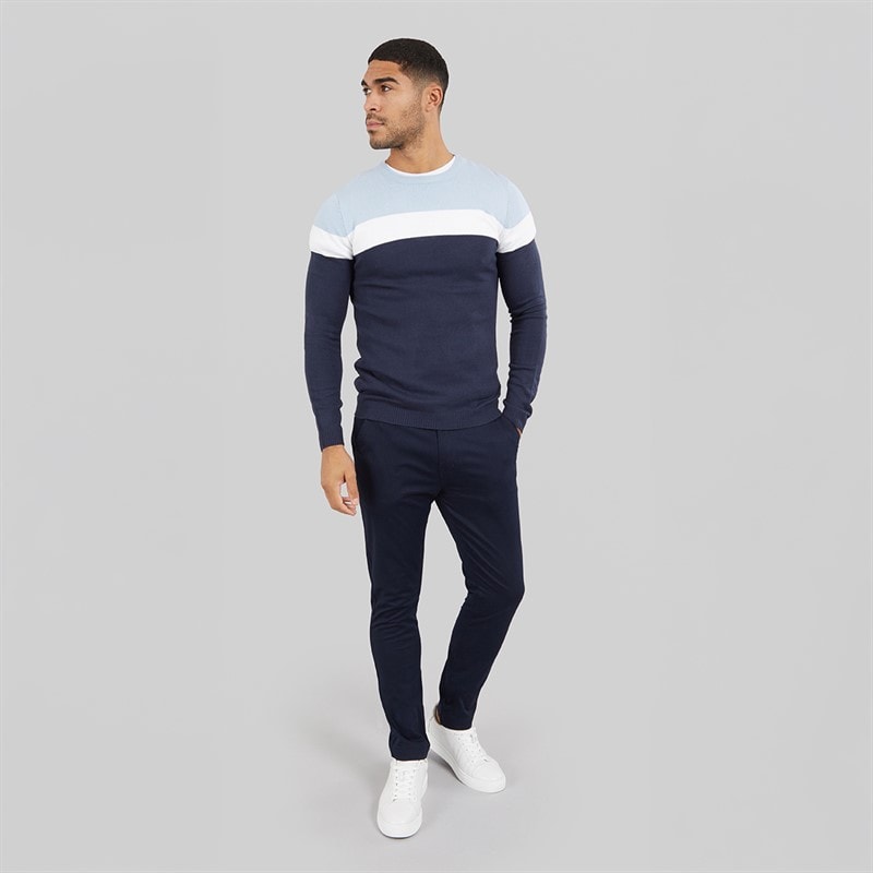 Avant Garde Mens Alvaro Stretch Chinos Navy - Image 3