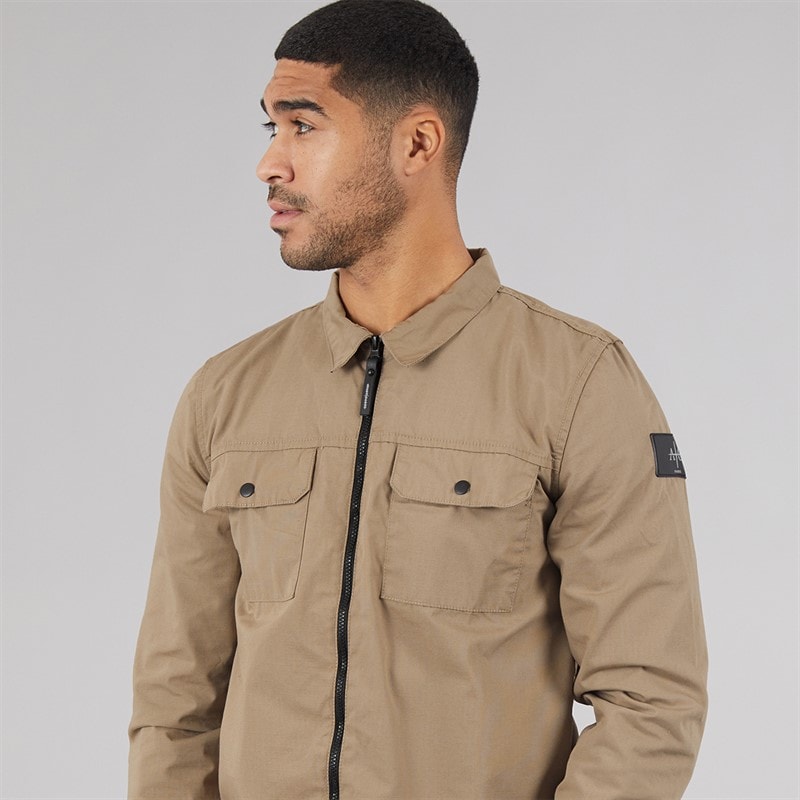 Avant Garde Mens Arden Overshirt Mink - Image 3