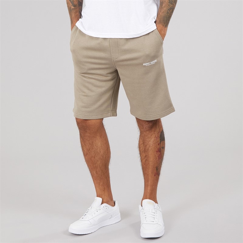 Avant Garde Mens Straight Leg Shorts Mink