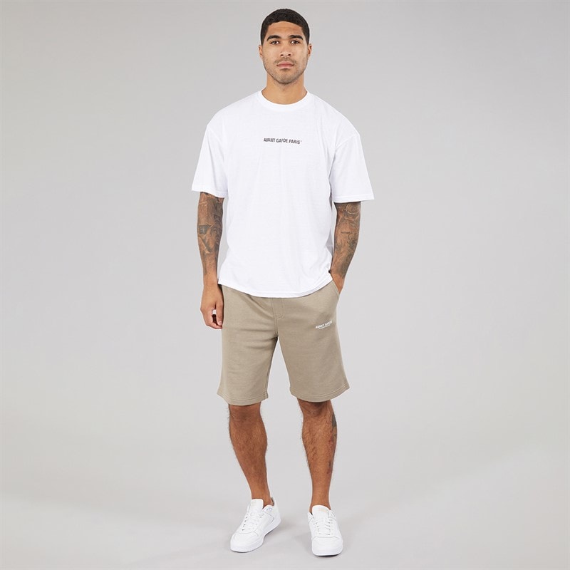 Avant Garde Mens Straight Leg Shorts Mink - Image 4