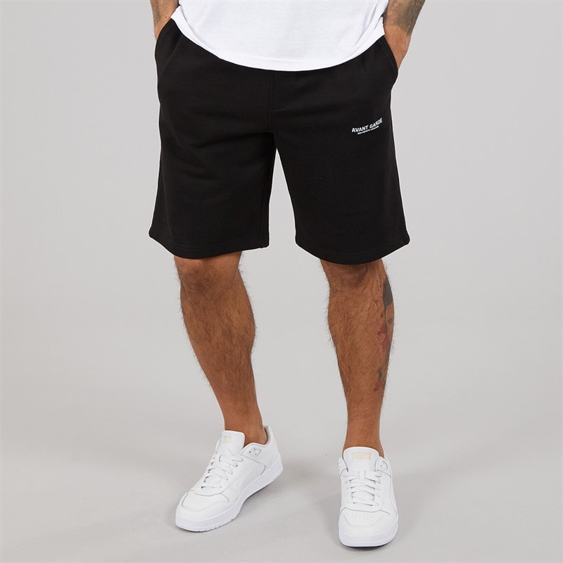 Avant Garde Mens Straight Leg Shorts Black