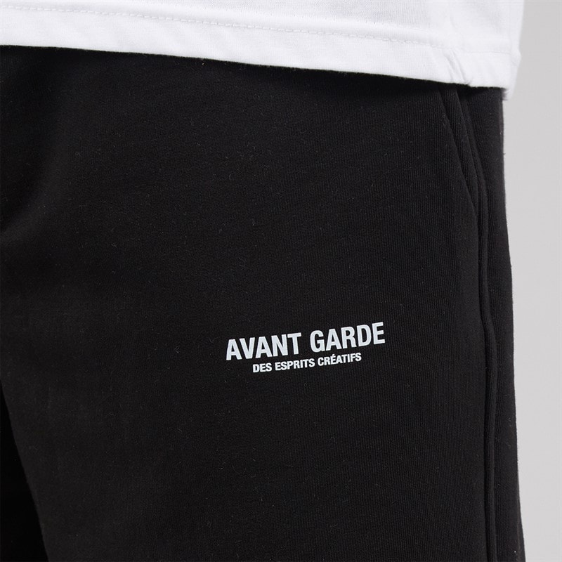 Avant Garde Mens Straight Leg Shorts Black - Image 3