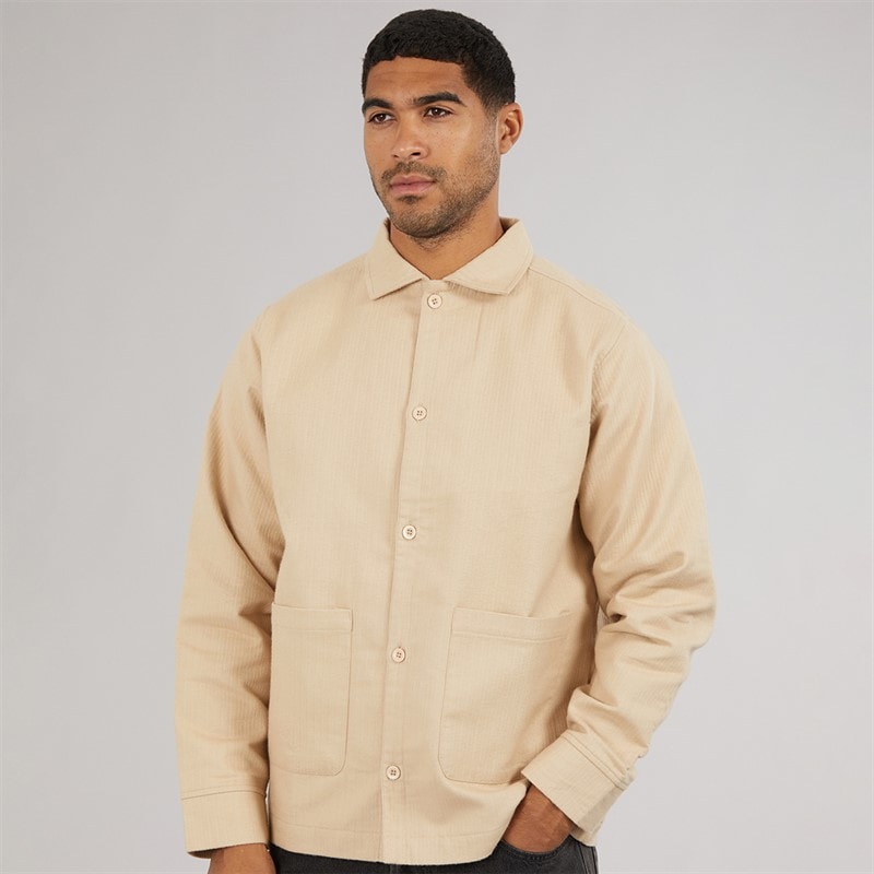 Avant Garde Mens Copponi Cord Shacket Stone - Image 3