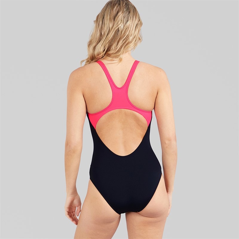Arena Womens Poseidonia Swimsuit Black/Pink - Image 2