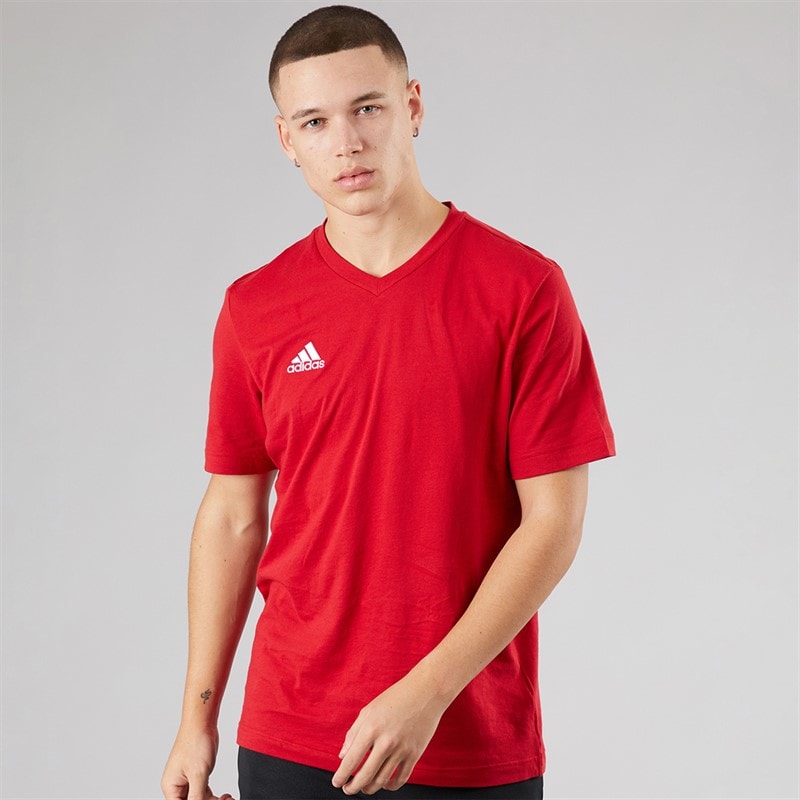 adidas Mens Entrada 22 T-Shirt Team Power Red