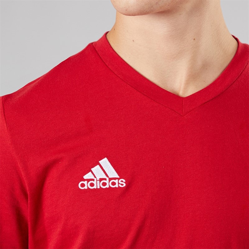 adidas Mens Entrada 22 T-Shirt Team Power Red - Image 3