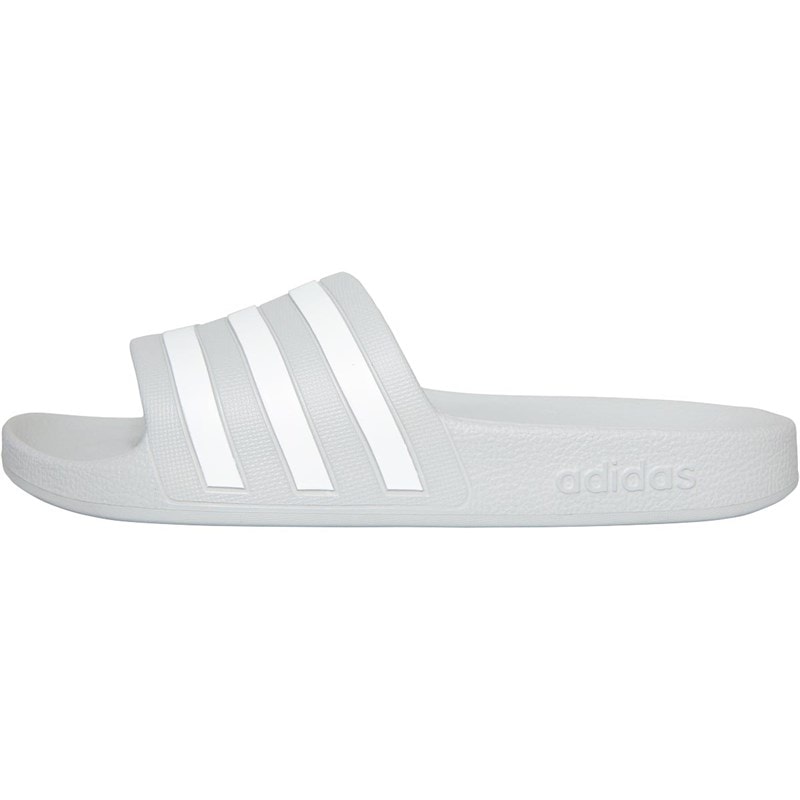 adidas Adilette Aqua Slides Grey Two/Footwear White/Grey Two - Image 2