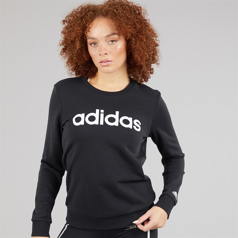 adidas Womens Essentials Logo Sweatshirt Black/White
