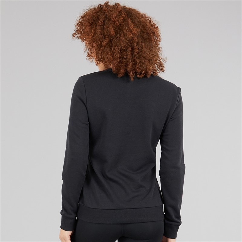 adidas Womens Essentials Logo Sweatshirt Black/White - Image 2
