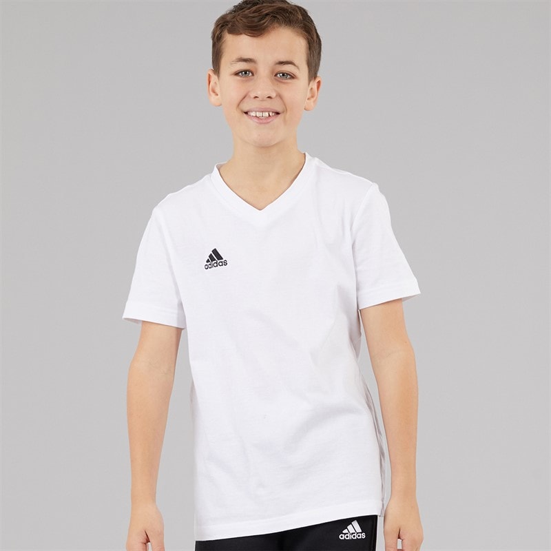 adidas Junior Entrada 22 T-Shirt White - Image 3