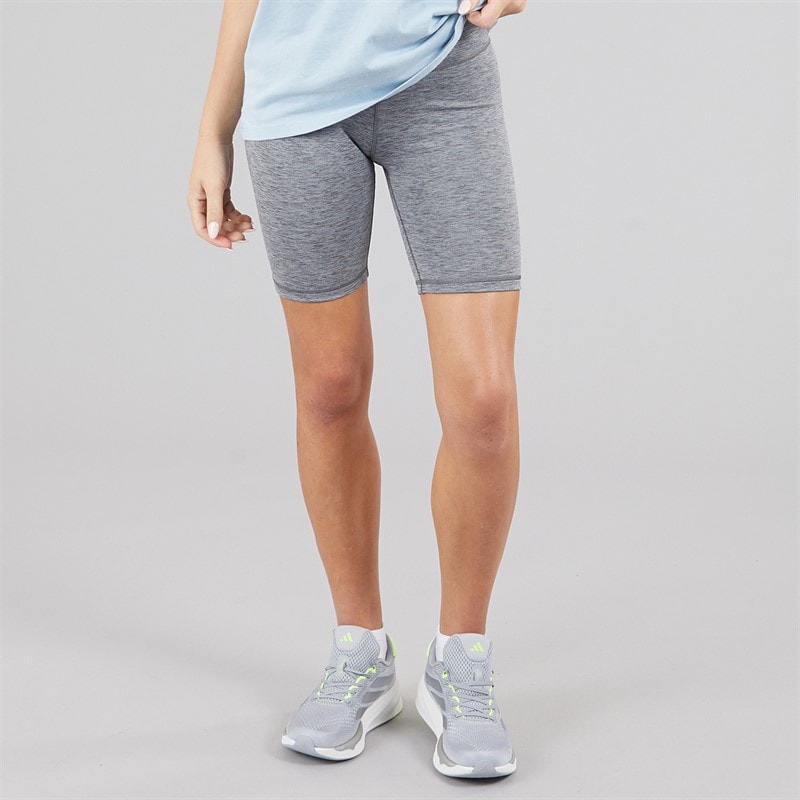 adidas Womens Optime Aeroready Tight Shorts Dark Grey Heather