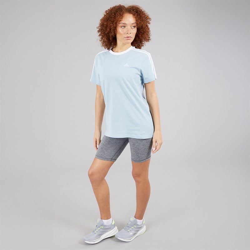 adidas Womens Optime Aeroready Tight Shorts Dark Grey Heather - Image 4