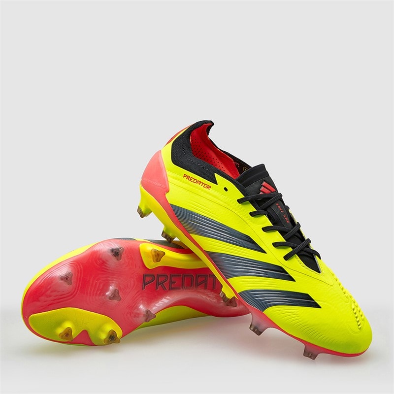 adidas Predator Elite FG Firm Ground Football Boots Team Solar Yellow 2/Core Black/Solar Red