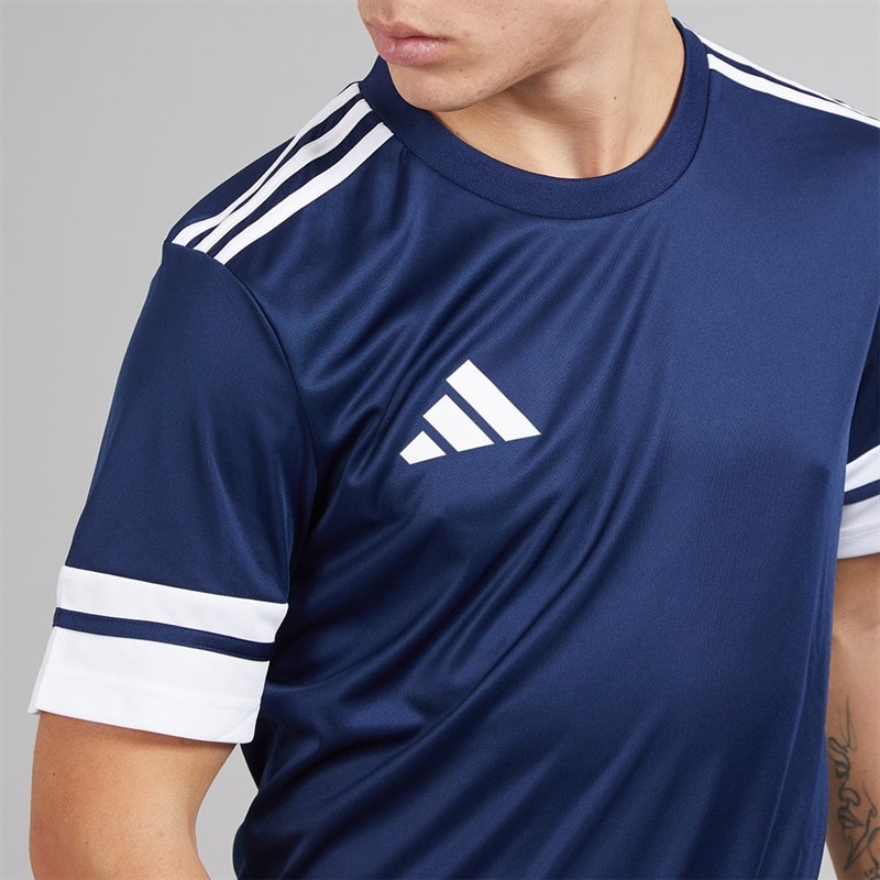 adidas Mens Squadra 25 T-Shirt Team Navy Blue/White - Image 3