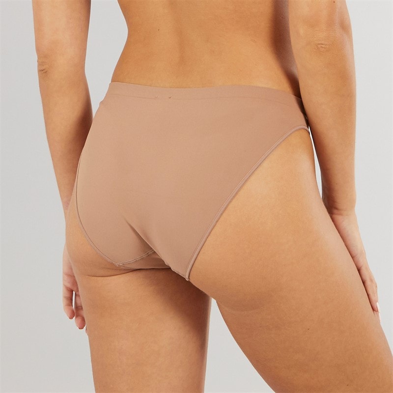 adidas Womens Sport Active Seamless Micro Stretch Low Rise Briefs Toasted Almond - Image 2